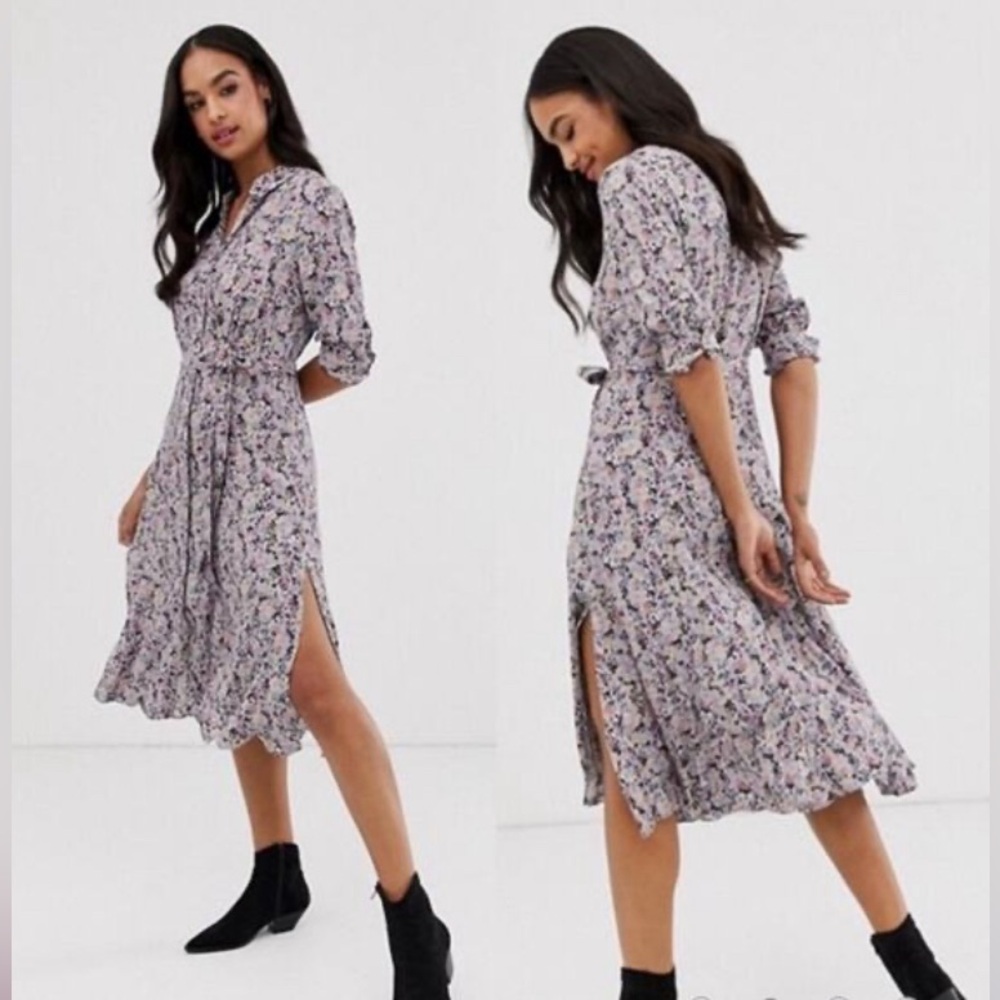 All Saints Chiara Sketch Midi Dress
